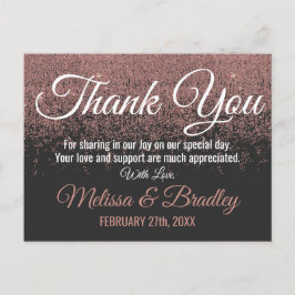 Svart Tack i Glitter i ro Vykort