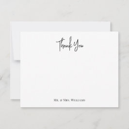 Svart Tack, klassiskt minimalistiskt par Anteckningskort