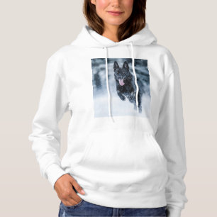 Svart täcke med överdrag med tysk schäferhund i sn t shirt