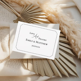 Svart tackkort för bröllop med QR-kod