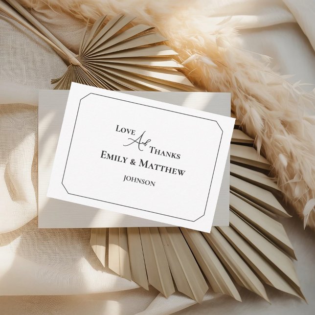 Svart tackkort för bröllop med QR-kod (Skapare uppladdad)