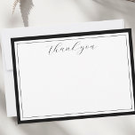 Svart tackkort för elegant Script Calligraphy Inbjudningar<br><div class="desc">Ett vackert tackkort för att uttrycka er tacksamhet. Designfunktionerna "tack" i ett skript-calligraphy-teckensnitt. Byt enkelt ut gräns färg mot kostym mot stil. Elegant och klassik - den här mallen gör det enkelt att säga tack. Du kan enkelt lägga till ett skrivet meddelande - eller lämna om du vill lägga till...</div>