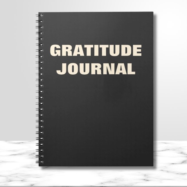 Svart Tacksamhetsdagbok Motiverande Citat Anteckningsbok (Gratitude journal Motivational Quote Notebook
)