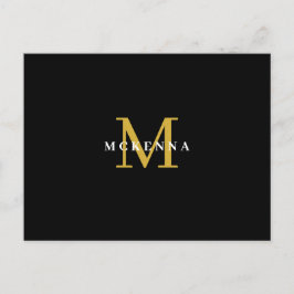 Svart Tacksamhetskort till Affärskund Klient Vykort