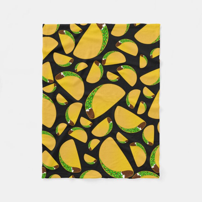 Svart tacos fleecefilt (Framsidan)