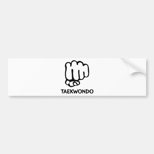 svart taekwondo symbol bildekal (Framsidan)