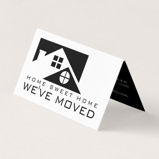 Svart tak, byte av Adress-kort Visitkort (Framsida)