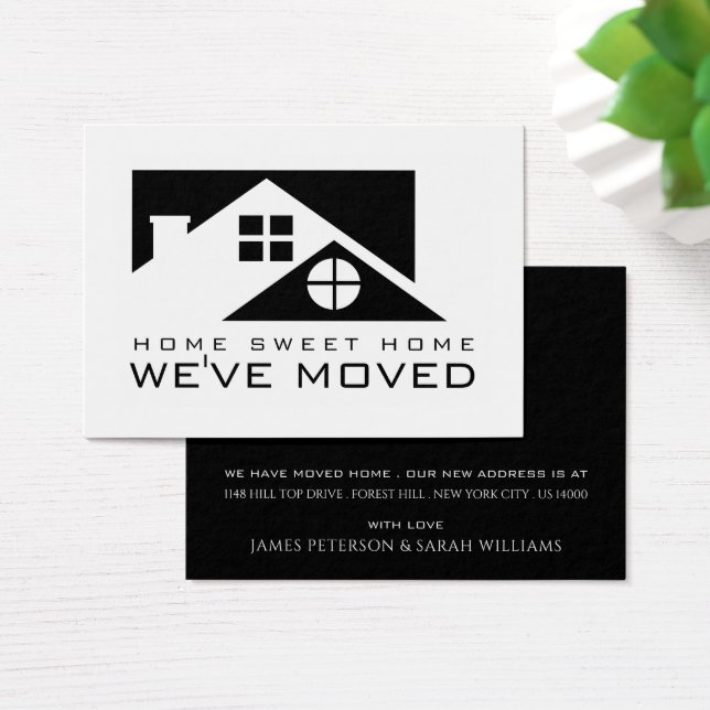 Svart tak, byte av Adress-kort Visitkort (Skivbord)