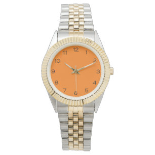 Svart tal på Orangen Könnstjockar Armbandsur
