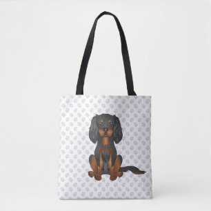 Svart & Tan Cavalier King Charles Spaniel & Tassar Tygkasse