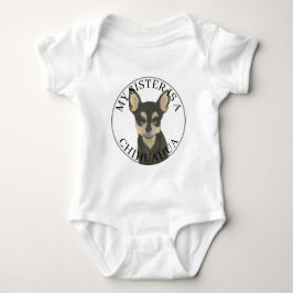 Svart Tan Chihuahua Hund Stor syster T Shirt