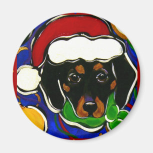 Svart & Tan Doxie Magnet
