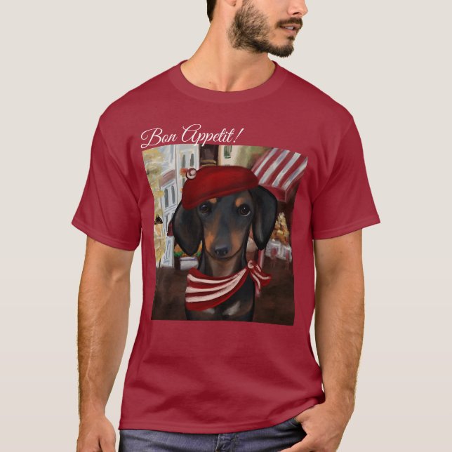 Svart & Tan Doxie T Shirt (Framsida)