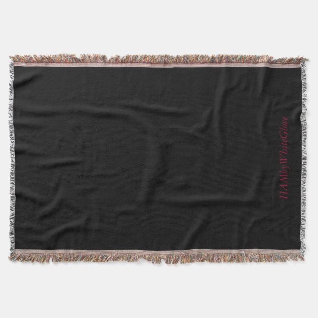 Svart/tan - Throw Blanket - HAMbyWhiteGlove Filt (Framsidan)