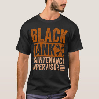 Svart tankunderhållschef Roligt pappadagspresent T Shirt