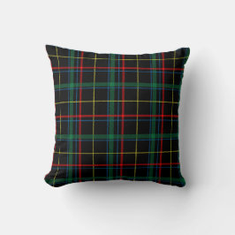 Svart Tartan eller Ped Print Dekorativ kudde