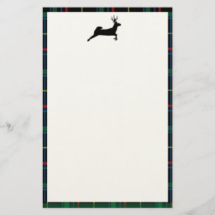 Svart Tartan och ren Brevpapper