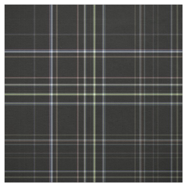 Svart Tartan Tyg (Provkarta)