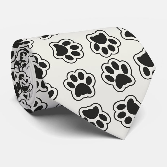 Svart Tassar, Hund, Tassar, Katt Tassar, kontur Slips (Rullad)