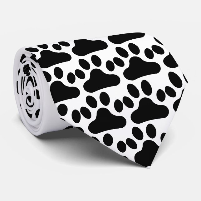 Svart tasstryck slips (Rullad)