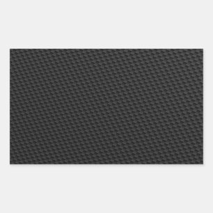 Svart, tätt vävd kolfiber Texturerad Rektangulärt Klistermärke