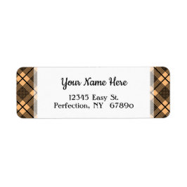 Svart Taupe Play Mönster Editable Returadress Returadress Etikett