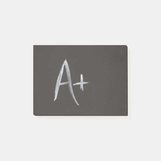 Svart tavla A+ Retro stil för Blackboardbakgrund Post-it Block (Framsida)