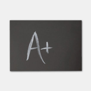 Svart tavla A+ Retro stil för Blackboardbakgrund Post-it Block