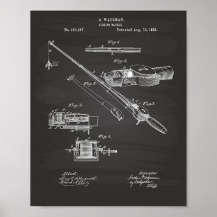 Svart tavla för konst för fångstredskap 1984 poster