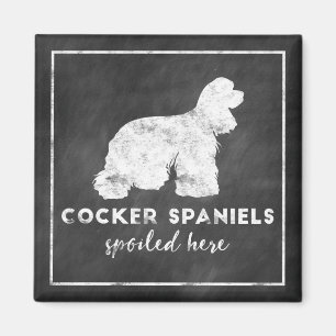 Svart tavla för vintage för cockerspanielSpaniel Magnet