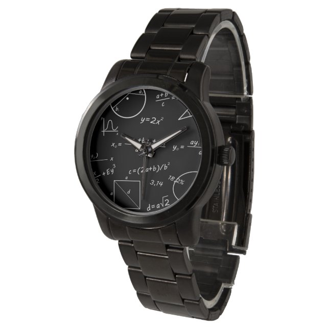 Svart tavla Överdimensionellt svart armbandsur (Vinklad)