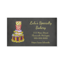 Svart tavlabagerivisitkort med den utsmyckade
