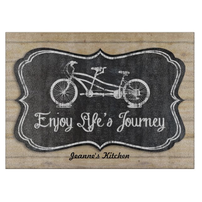 Svart tavlacykeln för trästaket två stiger ombord (Framsidan)