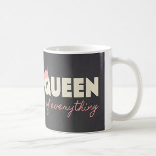 Svart tavladrottning av allt textdesign kaffemugg