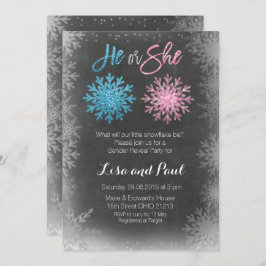 Svart tavlagender för snöflingor avslöjer inbjudan