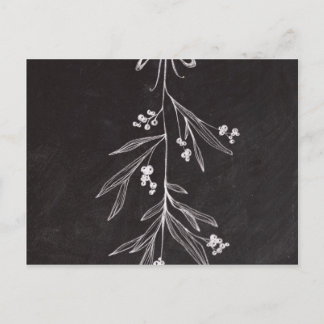 Svart tavlahelgdagMistletoe - jul Helg Vykort