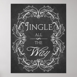 Svart tavlaklirr för jul skrivar hela vägen ut poster