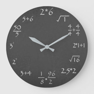 Svart tavlaMath Time Stor Klocka