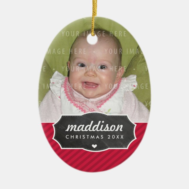 Svart tavlan för DEKOREN för FOTOHELGDAG Julgransprydnad Keramik (Framsidan)