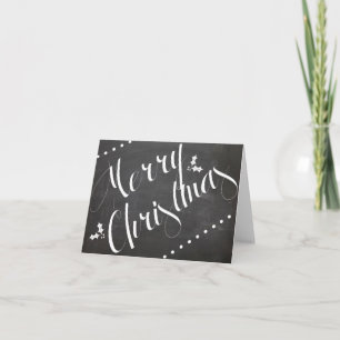 Svart tavlanotecard för god jul helgkort