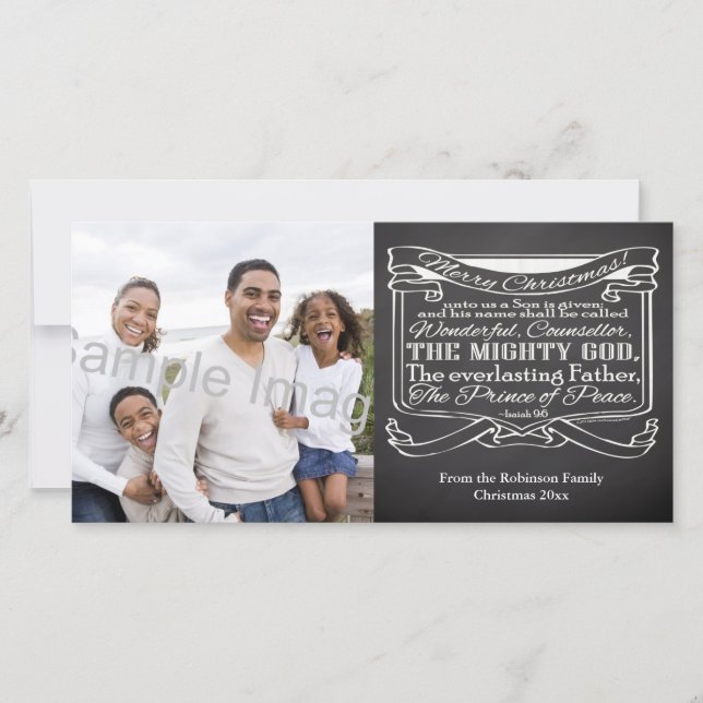 Svart tavlaScripturejul Julkort (Framsida)