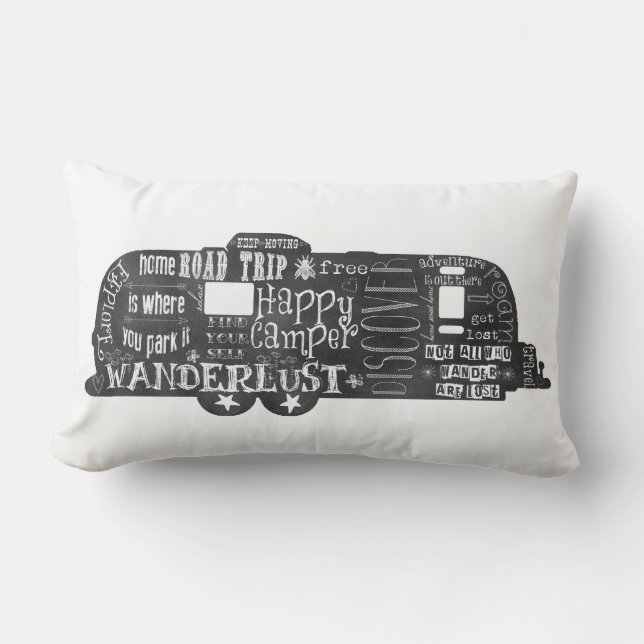 Svart tavlasläpet för vintage kudder lumbarkudde (Framsida)