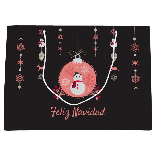 Svart tavlasnögubbe Navidad (Framsidan)