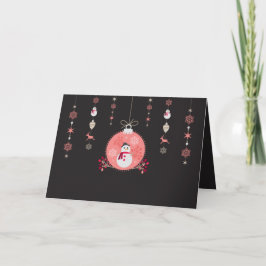 Svart tavlasnögubbe Navidad Helgkort