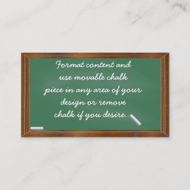 Svart tavlavisitkortmall visitkort (Framsida)