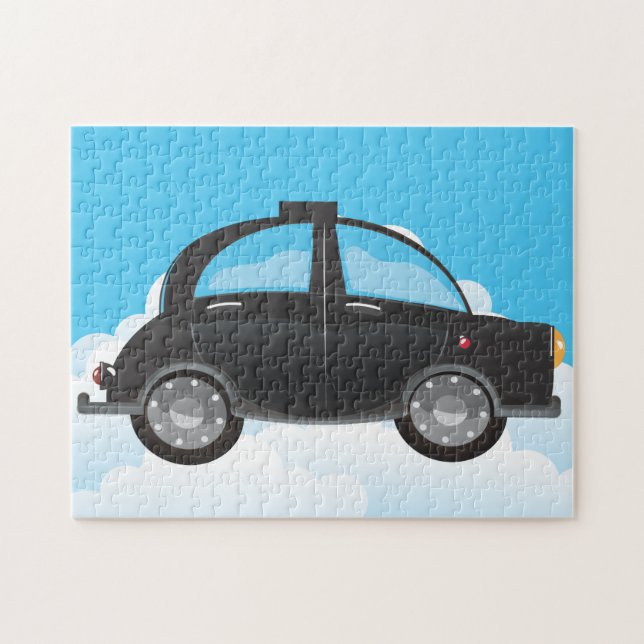 Svart taxi pussel (Horisontell)
