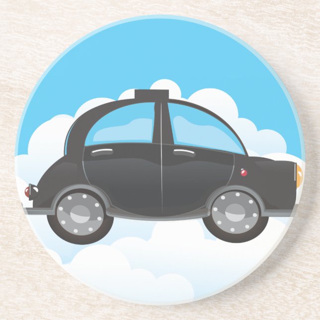 Svart taxi underlägg sandsten (Framsidan)