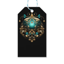SVART TEAL & GULD JULGRYTA