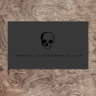 Svart Telefonkort med Scary Modern Skull