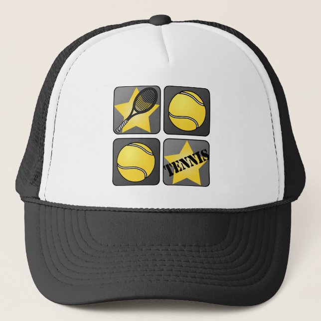 Svart tennis truckerkeps (Framsida)